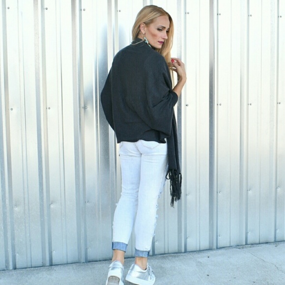 CHARCOAL GRAY WRAP/SHRUG - Picture 4 of 4